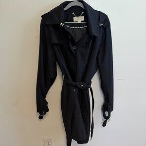 Michael Kors mid length rain trench coat with hood size XL